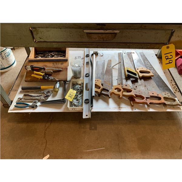 Hand saws, hooks, misc. tools