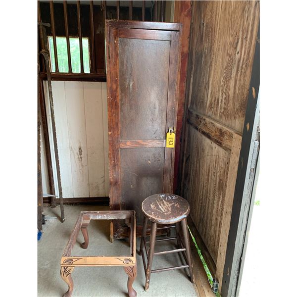 Stool, foot stool frame, wood cabinet