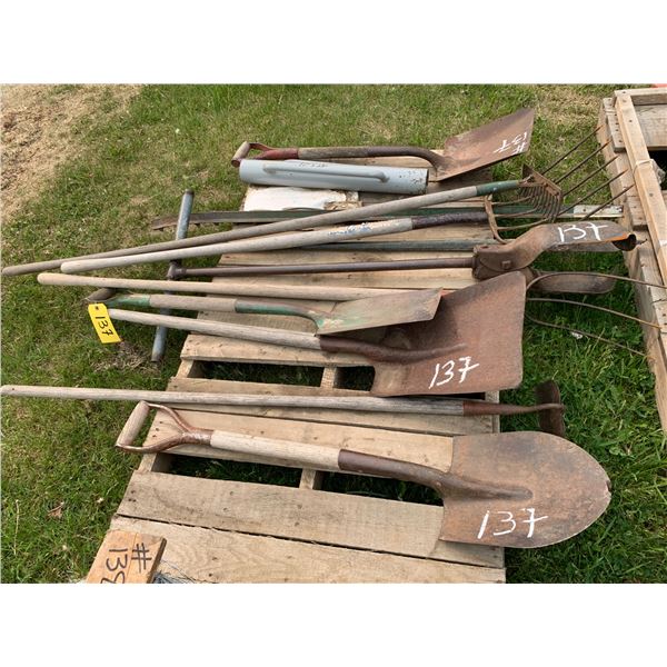 Shovels, rakes, T-post pounder