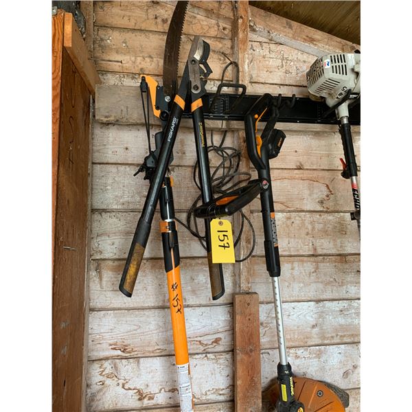 Cordless mower, pole mower, pruner