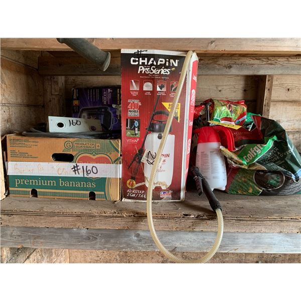 Misc. elec weedsprayer, soil fertilizer