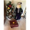 Image 1 : Father Christmas, Artifical Christmas Tree c/w ornaments & lights, storage bag