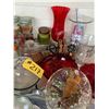 Image 6 : Qty of Glass jars, serving dish, glass vases, meat grinde, round cheese boards with glass dome cover
