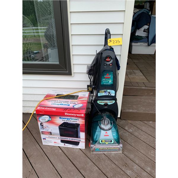 Bissell Proheat turbo Carpet Cleaner & Honeywell Energy Smart Infrared Heater