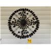 Image 3 : 3 metal Decorative wall art: Butterfly, Round Wreath & Dragon Fly