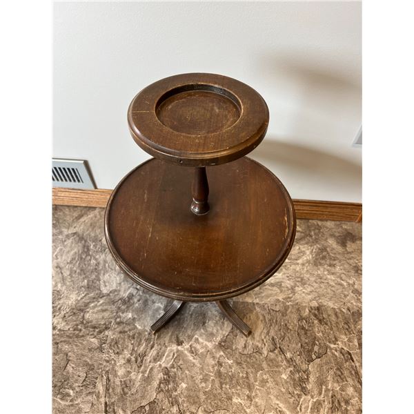 Two-Tiered Round End Table