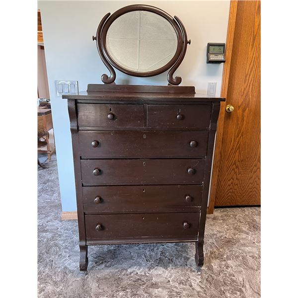 Empire Dresser with Bevelled Mirror and dove-tailed drawers