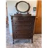 Image 1 : Empire Dresser with Bevelled Mirror and dove-tailed drawers