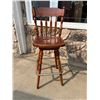 Image 1 : Wooden swivel Bar Stool