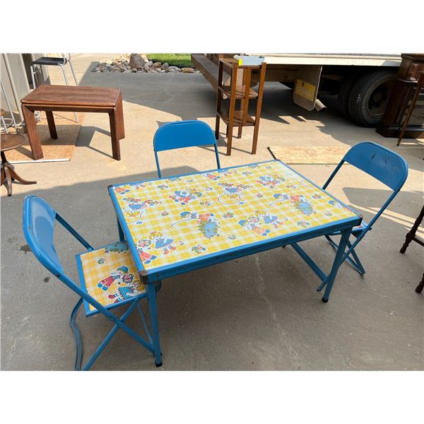 Children’s Metal Folding Table & 3 Chairs