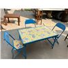 Image 1 : Children’s Metal Folding Table & 3 Chairs