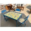 Image 2 : Children’s Metal Folding Table & 3 Chairs