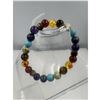 Image 2 : BRAND NEW 8 MM 7 CRYSTAL CHAKRA  BRACELET ELASTIC
