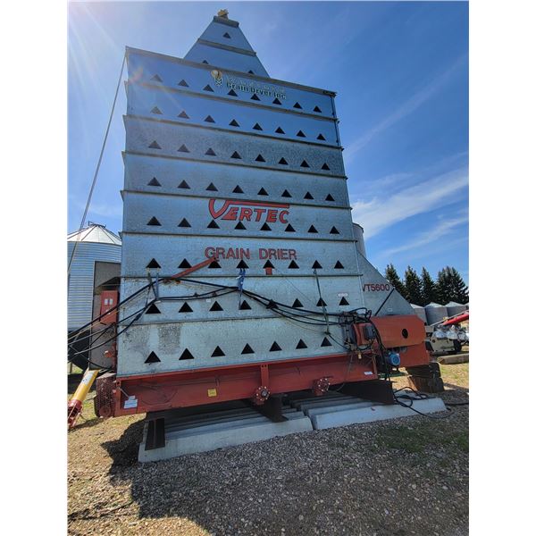 (Lots 15, 16, & 17 are a Group Lot) Vertec VT 5600 8- tier Grain Dryer, propane, Tandem Axle; Top 2