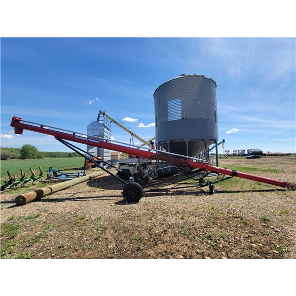 Wheatheart 10'x40 ft Auger c/w hyd mover, kohler 40 H.P., hyd lifting winch. Auger. Pipe over the fu