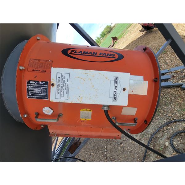 5 HP Aeration fan mtd on bin 39. Long cord does not go