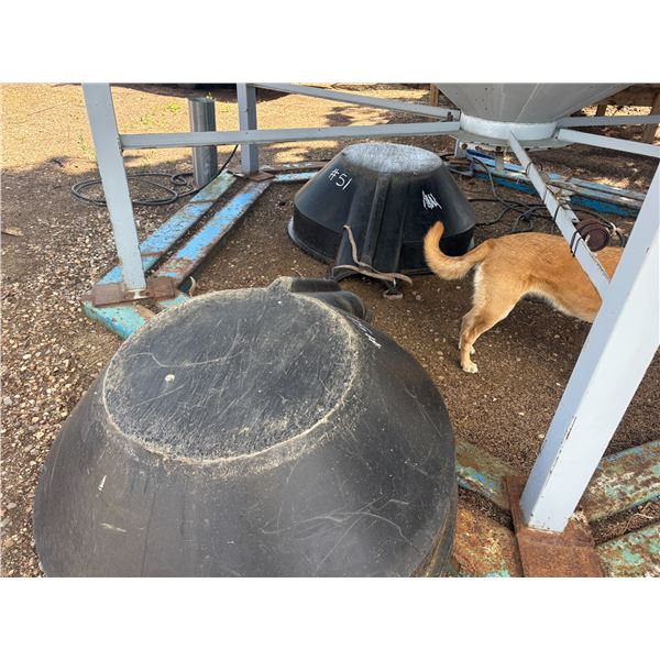 (Selling all together) 2- black grain auger hoppers