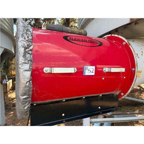 Flaman approx 3 h.p fan on bin # 5 c/w cord