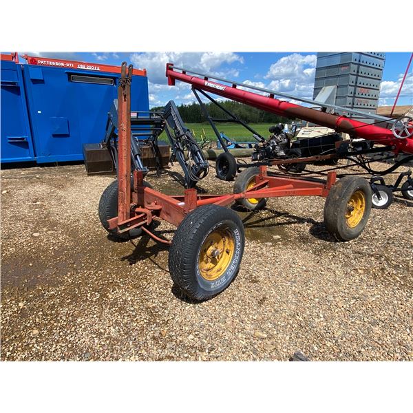 Steel framed hay rack wagon