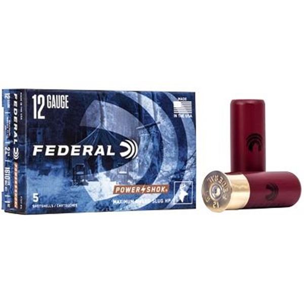 FED PWRSHK 12GA 2.75 RFL SLUG - 100 Rounds