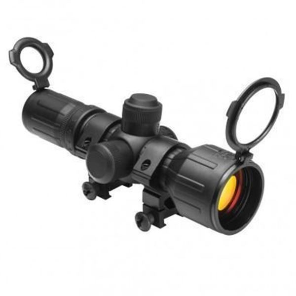 NcSTAR Compact Rubber Armored Scope - 3-9X42 - Red/Green