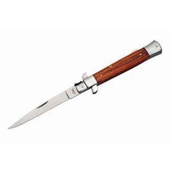 5" WOOD STILETTO STYLE LINER LOCK