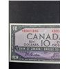 Image 2 : Canadian 1954 Ten Dollar Bill - Beattie/Coyne