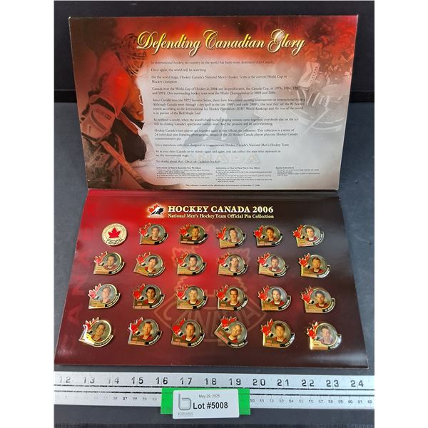 Team Canada Hockey 2006 Pin Collection w/Booklet