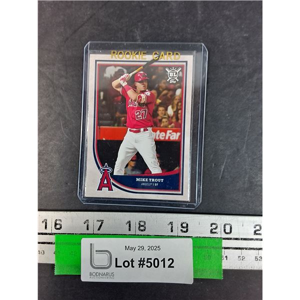 Mike Trout Refractor Rookie Baseball Trading Card - 2018