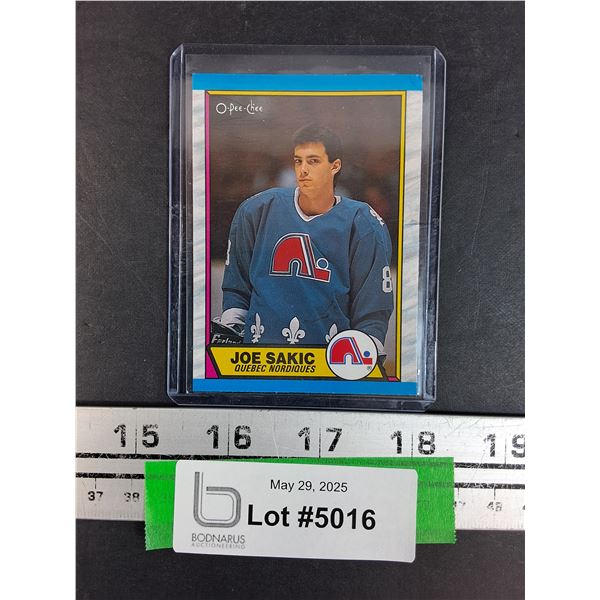 Joe Sakic 1989 OPC Rookie Hockey Trading Card