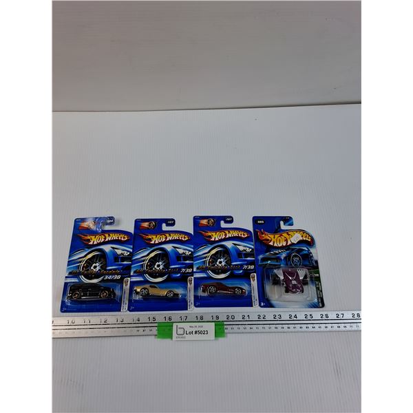 (4) Hot Wheels: Cadillac Escalade, Corvette, Fatbax Exhausted