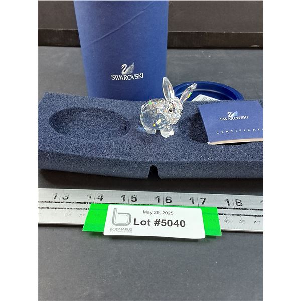 # Swarovski Crystal - Bunny Figurine w/Case & Certificate - 2" x 2"