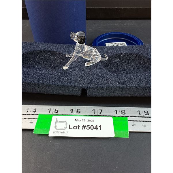 # Swarovski Crystal - Dalmation Pupy Dog Figurine w/Case & Certificate - 2.5" x 1.5"