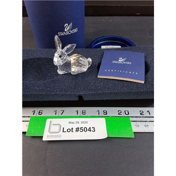 # Swarovski Crystal - Bunny Figurine w/Case & Certificate - 2" x 1.5"