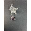 Image 4 : # Swarovski Crystal - Kitten w/Ball of Pink Yarn Figurine w/Case & Certificate - 2" x 1"