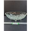 Image 1 : Clear Indiana Carnival Glass Footed Oval Serving Bowl - 12" x 4.5" x 8.5"