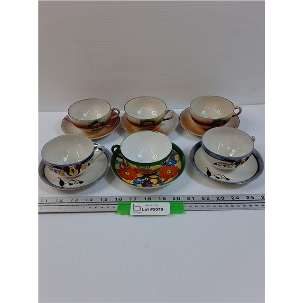 (6) Tea Cups  Saucer Sets - Assorted