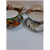 Image 3 : (6) Tea Cups  Saucer Sets - Assorted