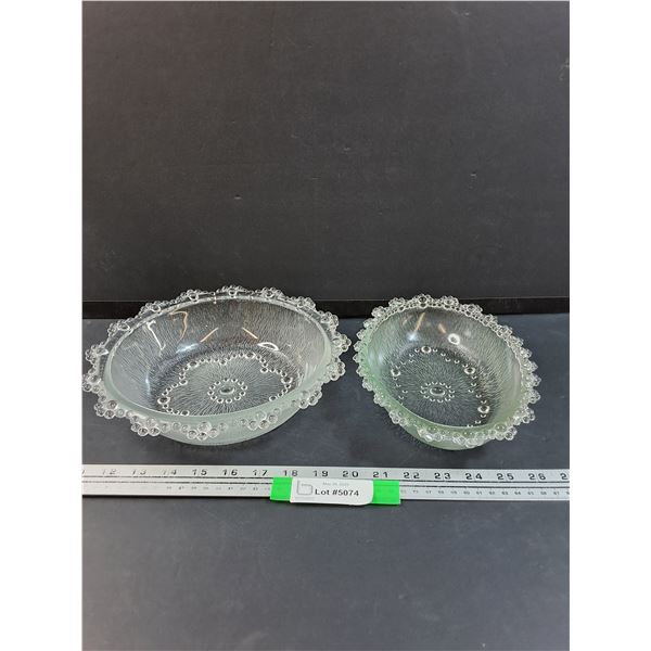 (2) Masserini Barocco - Italian Ice Bark Serving Dishes