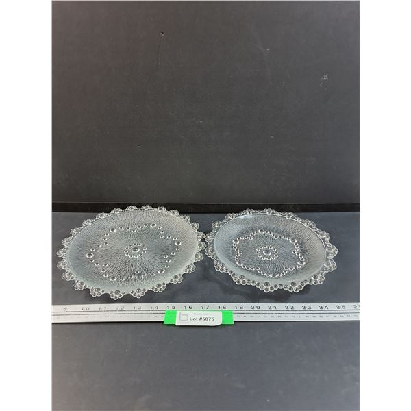 (2) Masserini Barocco - Italian Ice Bark Serving Dishes