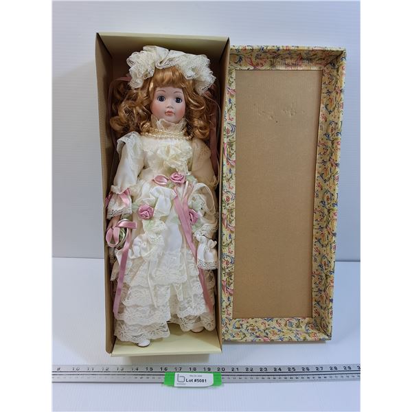 Porcelain Southern Bride Doll - 19" Tall in Box