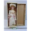 Image 1 : Porcelain Southern Bride Doll - 19" Tall in Box