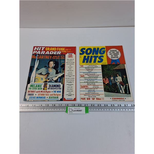 (2) Vintage Music Magazines - Assorted - Paul McCartney, Steppenwolf, Misc