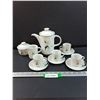 Image 1 : Belfor Tea Set: Teapot, Creamer & Sugar Set, (4) Tea Cup & Saucer Set