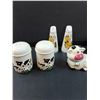 Image 1 : (5) Pairs of Salt & Pepper Shakers: Cow, Christmas, 50th Anniversary