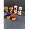 Image 3 : (5) Pairs of Salt & Pepper Shakers: Frog, Squirrel, Mushrooms, Kansas City