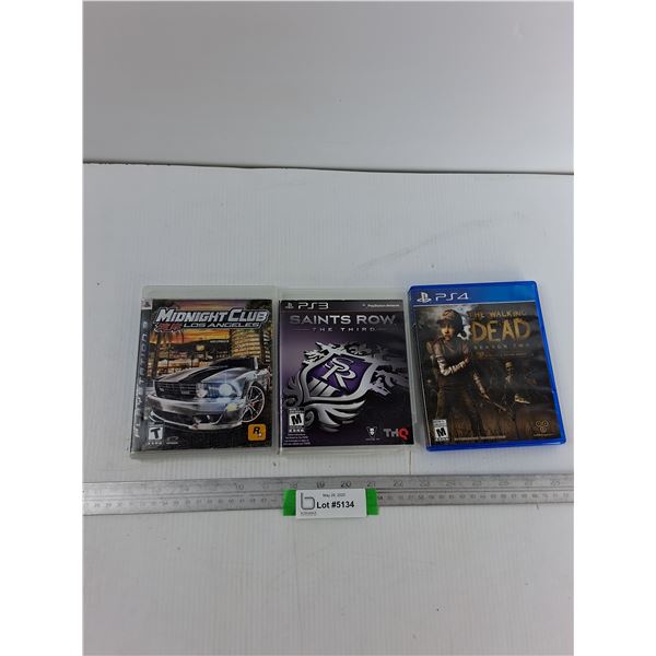(3) Video Games (2) PS3 Games, (1) PS4 game