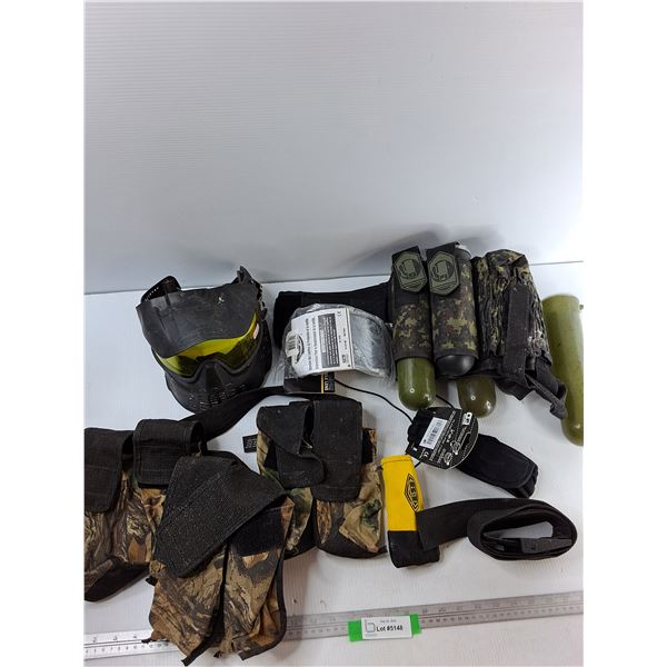 PaintBall Gear, Mask, Ammo Belts, Neck Protection