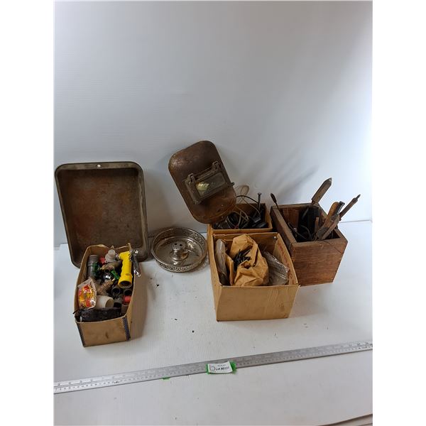 Assorted Tools - Pipes, Nails, Chisels, Misc