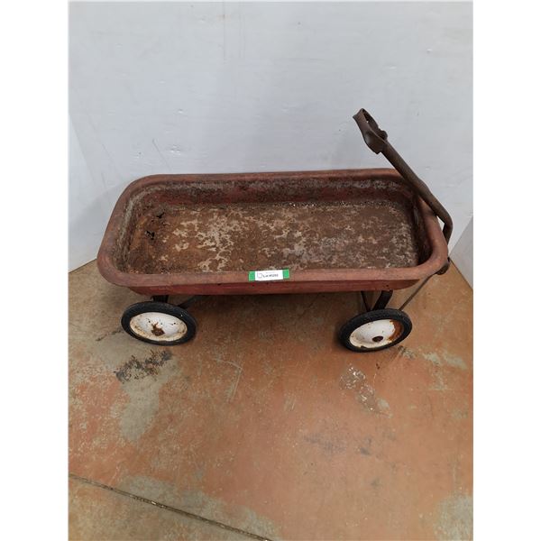 **Vintage Metal Wagon, 34" x 16" x 16", Some Rust Holes,  Cannot Ship